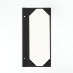 Feuillet porte-menu demi-A4 à encoches