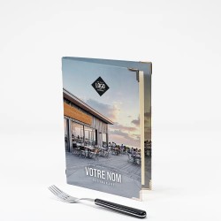 Protège-menu A5 vertical Reliure élastique Votre Photo