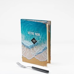 Protège-menu A5 vertical Reliure élastique Bord de Mer