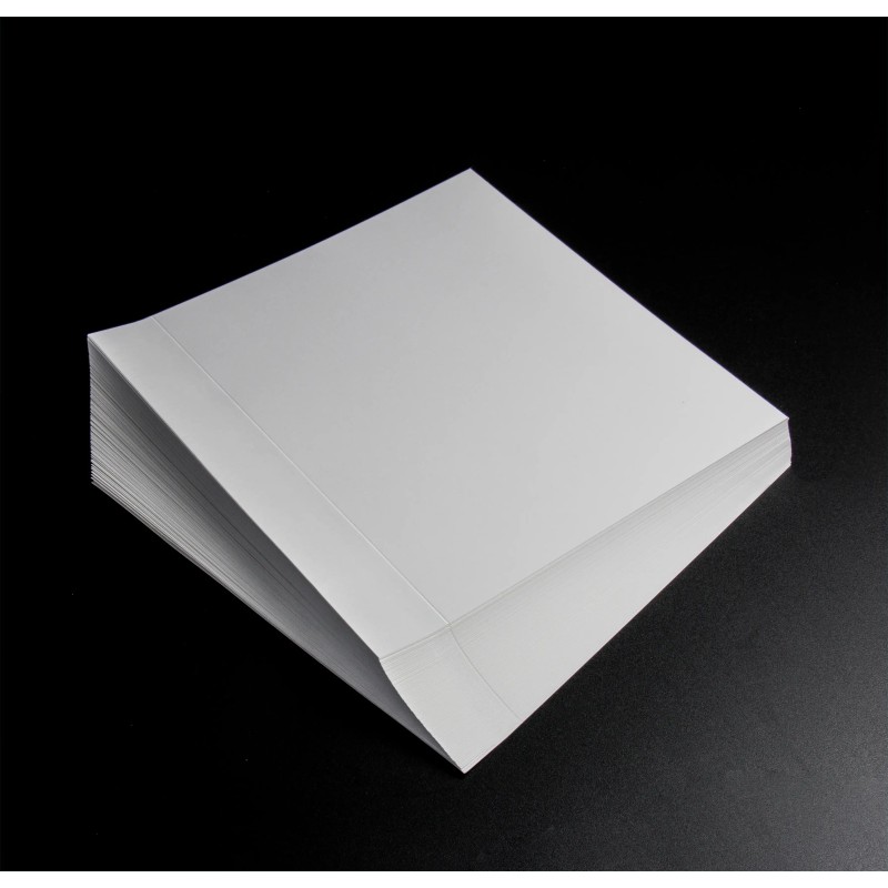 Ramette de 100 feuilles blanches carrées rainées | Impression Menu