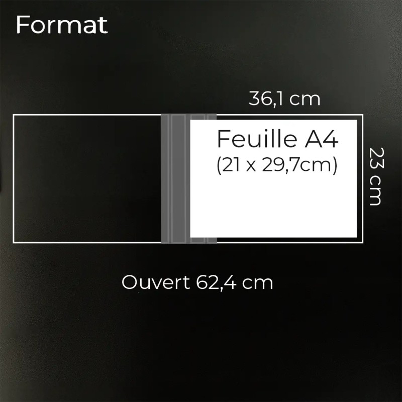 Ramette de 100 feuilles blanches A4 horizontal rainées | Impression Menu