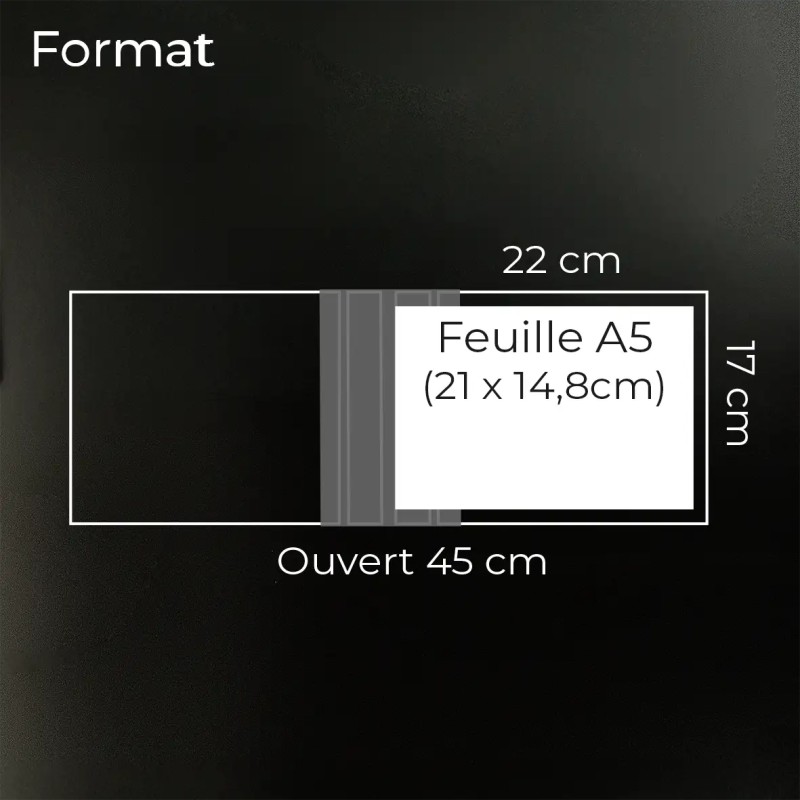 Ramette de 100 feuilles blanches A5 horizontal rainées | Impression Menu