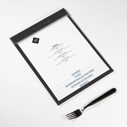 Planche Porte-Menu A4 texture cuir
