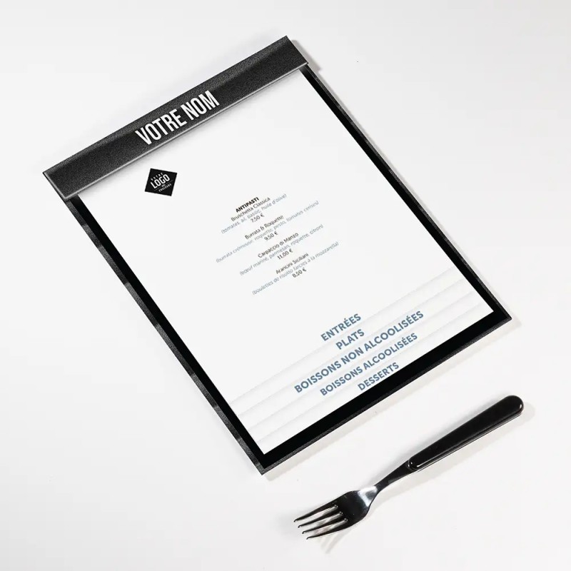 Planche Porte-Menu A4 Design | Impression Menu