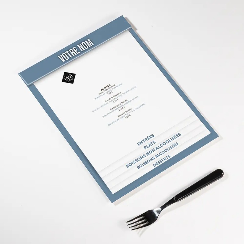 Planche Porte-Menu A4 Floral | Impression Menu