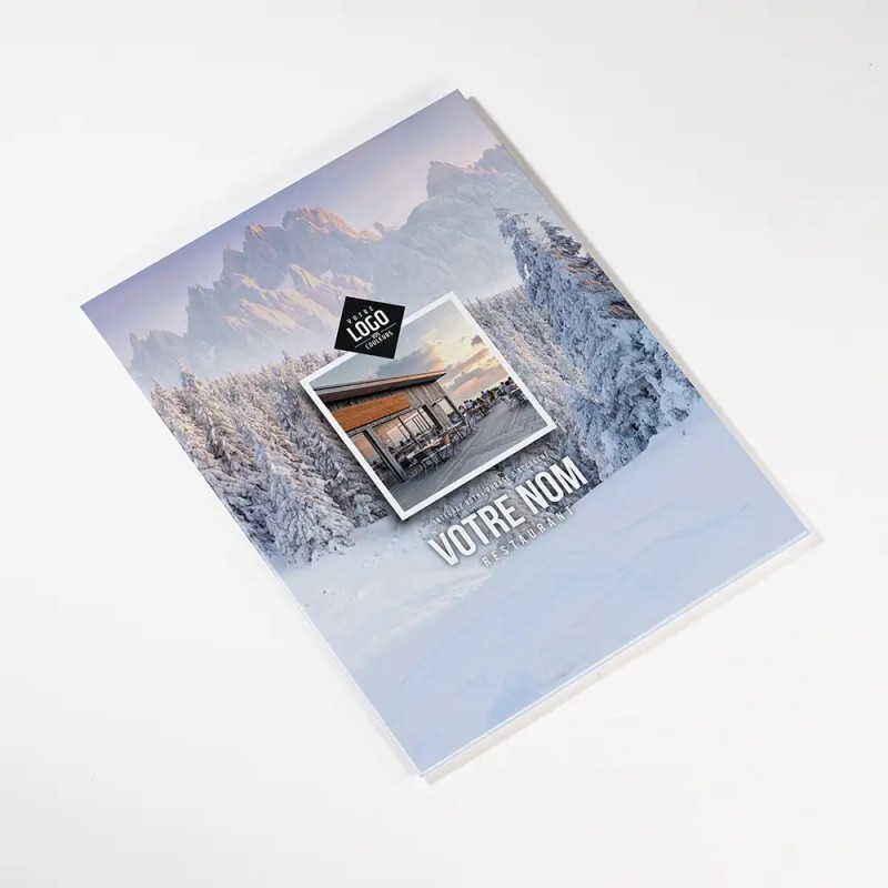 Planche Porte-Menu A4 Montagne | Impression Menu