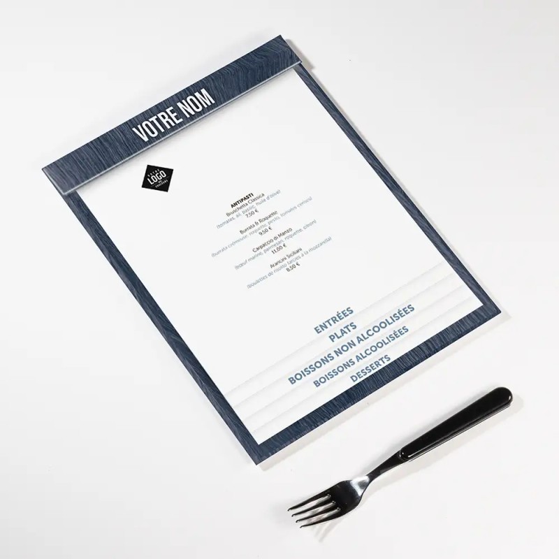 Planche Porte-Menu A4 Texture | Impression Menu