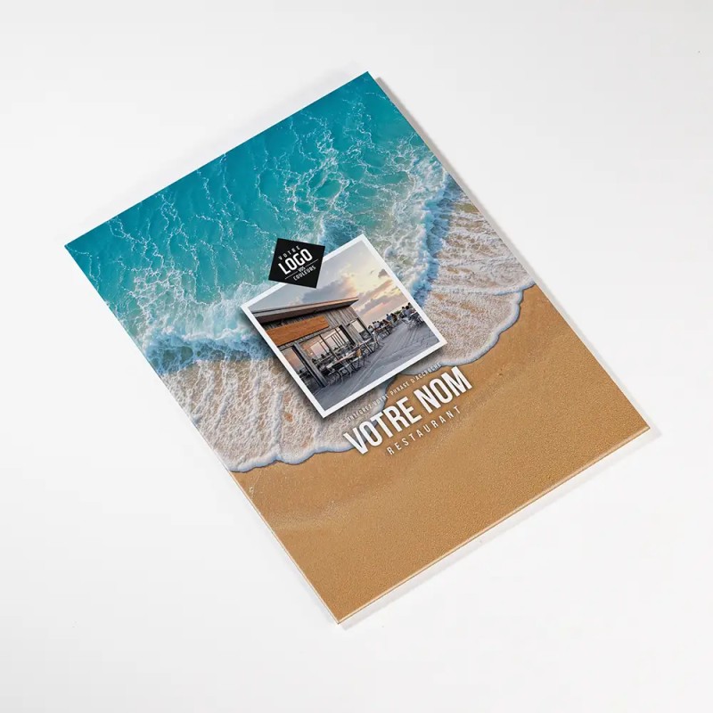 Planche Porte-Menu A4 Bord de mer | Impression Menu