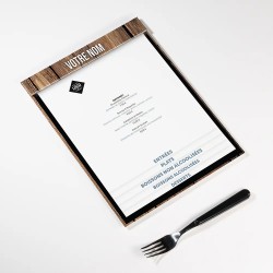 Planche Porte-Menu A4 Bois