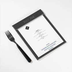 Planche Porte-Menu A5 texture cuir | Impression Menu