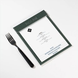 Planche Porte-Menu A5 texture cuir | Impression Menu