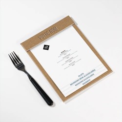 Planche Porte-Menu A5 texture cuir | Impression Menu