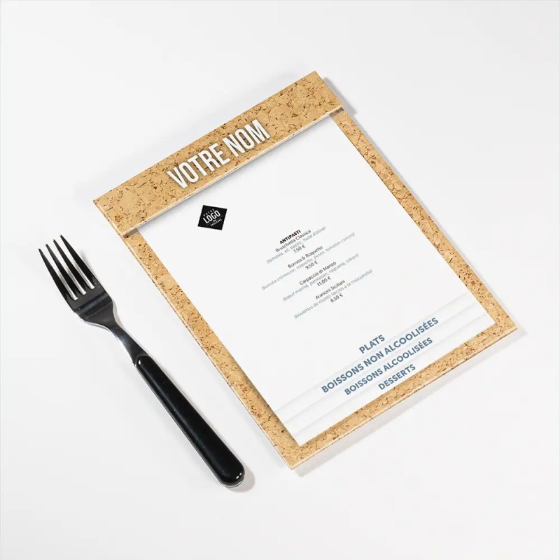 Planche Porte-Menu A5 Liège | Impression Menu