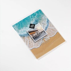 Planche Porte-Menu A5 Bord de mer | Impression Menu