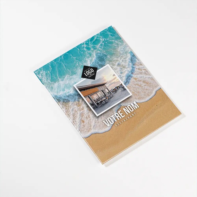 Planche Porte-Menu A5 Bord de mer | Impression Menu