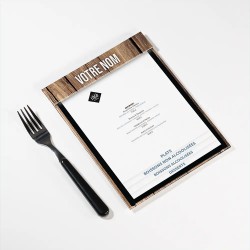 Planche Porte-Menu A5 Bois