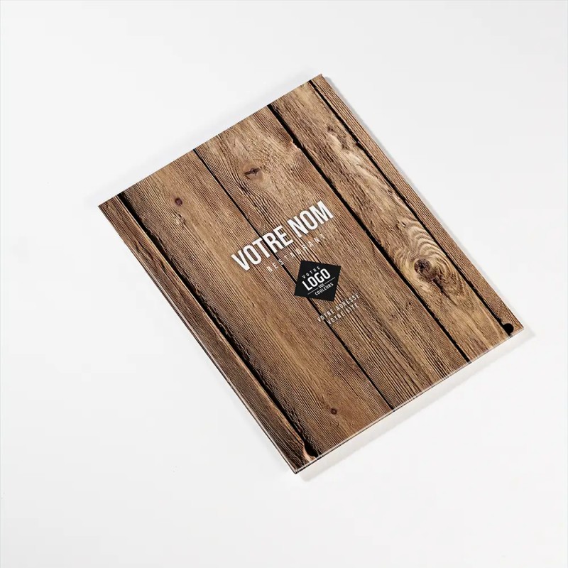 Planche Porte-Menu A5 Bois | Impression Menu