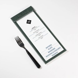 Planche Porte-Menu demi-A4 texture cuir | Impression Menu