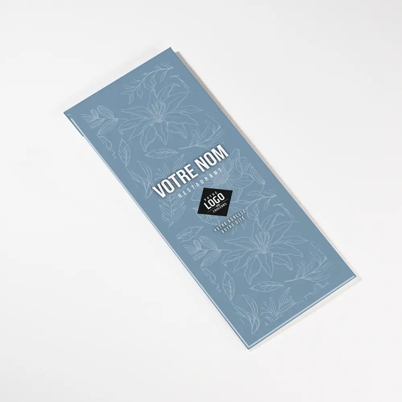 Planche Porte-Menu demi-A4 Floral | Impression Menu