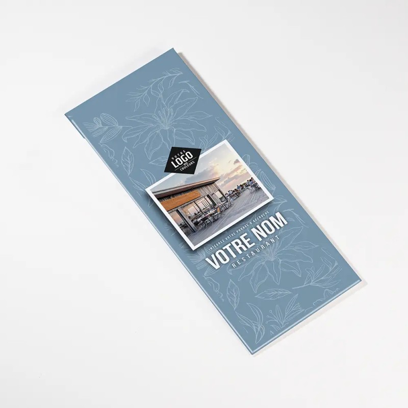 Planche Porte-Menu demi-A4 Floral | Impression Menu