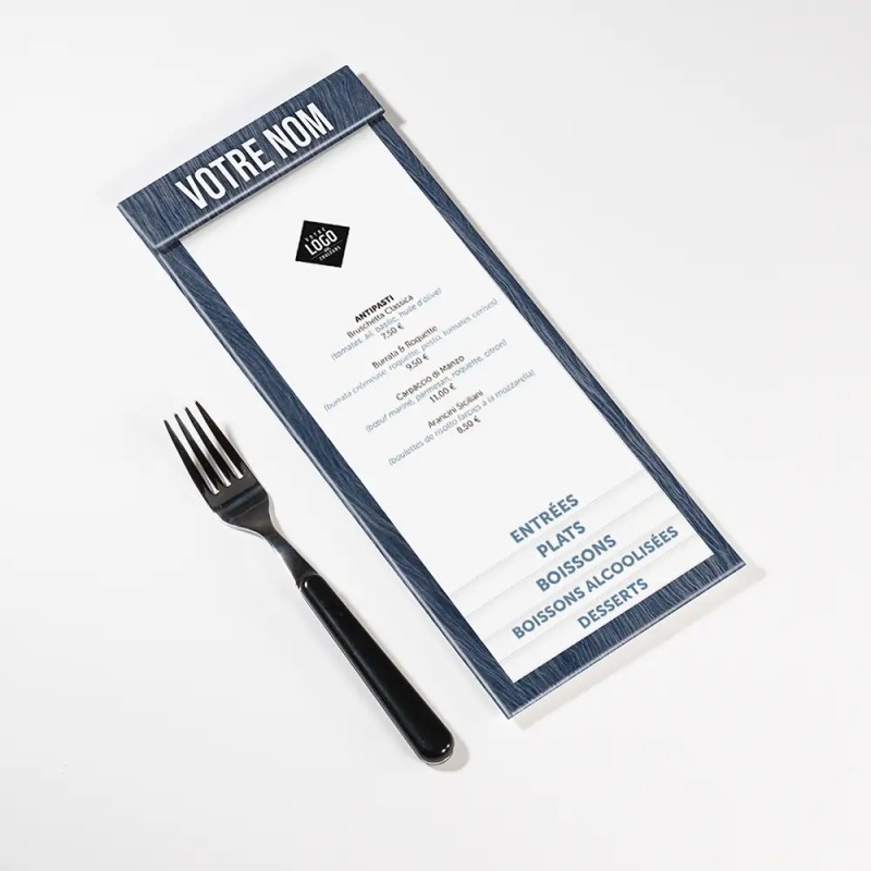Planche Porte-Menu demi-A4 Texture | Impression Menu