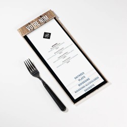 Planche Porte-Menu demi-A4 Bois