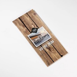 Planche Porte-Menu demi-A4 Bois | Impression Menu