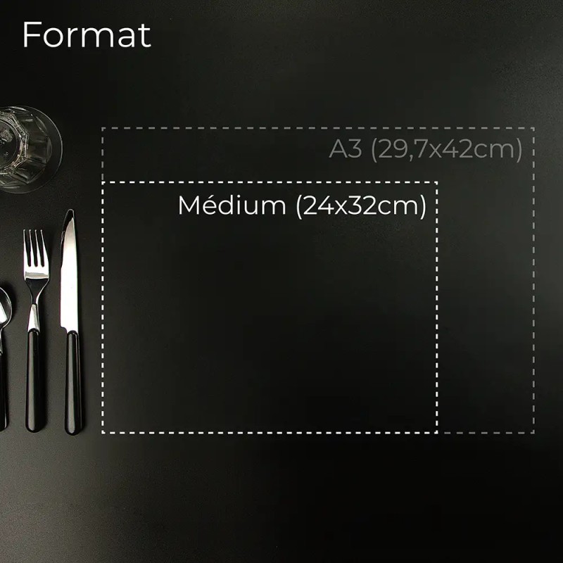 Sets de Table Médium – Blanc ou Kraft