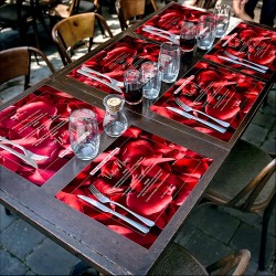 Set de Table Saint Valentin Imprimé Couleur Recto | Impression Menu