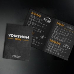 Dépliant Menu Papier A4...