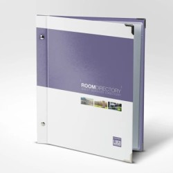 Room directory A4 vertical Reliure vis Bordeaux