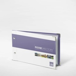 Room directory A5 horizontal Reliure vis Bordeaux