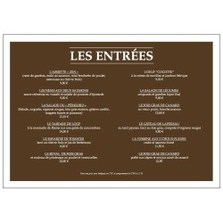 Modèle gratuit Menu A4 horizontal Auberge