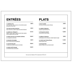 Modèle gratuit Menu A4...