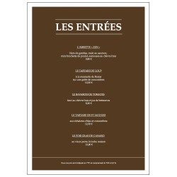 Modèle gratuit Menu A4 vertical Auberge