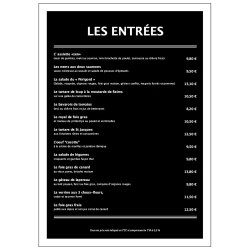 Modèle gratuit Menu A4...