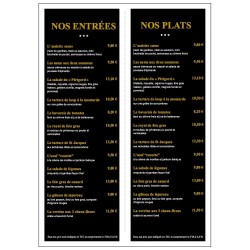 Modèle gratuit Menu Demi A4 Terroir