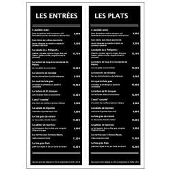 Modèle gratuit Menu Demi A4 Design