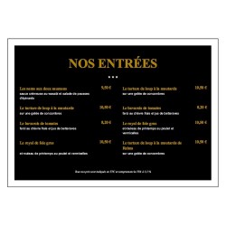 Modèle gratuit Menu A5...