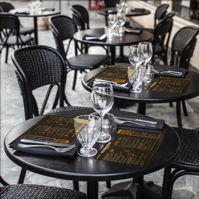 Set de Table medium brasserie & jeux Imprimé Couleur Recto Verso | Impression Menu