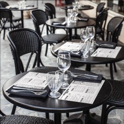 Set de Table medium brasserie & jeux Imprimé Noir Recto Verso | Impression Menu