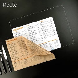 Set de Table medium Kraft maxi choix jeux Imprimé Couleur Recto Verso