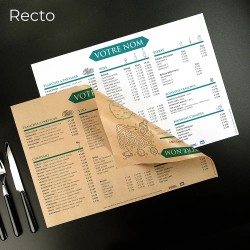 Set de Table Kraft boissons & jeux Imprimé Couleur Recto Verso