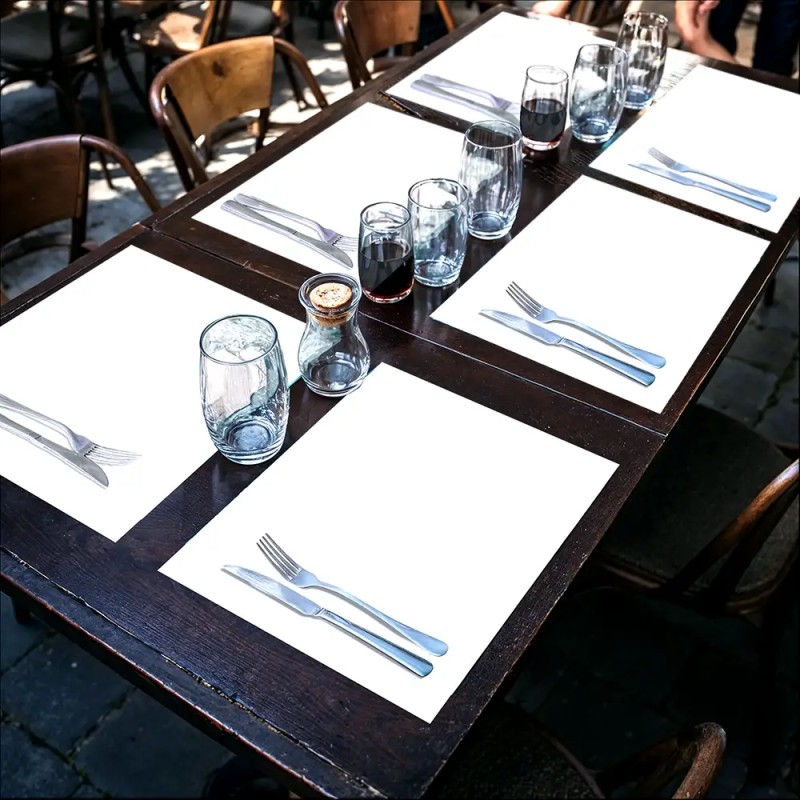 Sets de Table Neutres papier Blanc