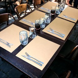 Sets de Table Neutres papier Kraft