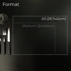 Set de table au format A3 - 42 × 29,7 cm