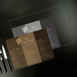 Set de Table medium Bella Imprimé Noir Recto