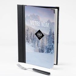 Protège-menu personnalisable sur les 4 faces 100 % à votre image.