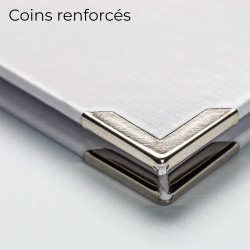 Protège-menu robuste avec angles en métal – résistant à l'usure.