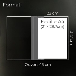 Protège-menu magnétique A4 – insertion facile, mise à jour rapide en quelques secondes.